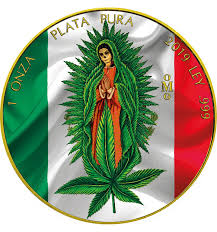 It's the cult of santa muerte, st. Santa Muerte Cannabis Death Liberty 1 Oz Silver Coin Mexico 2019