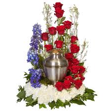 Six Sympathy Designs For Three Cremation And Life Celebration Trends Oasis Floral Products Funeral Spray Flowers Funeral Flower Arrangements Urn Arrangements