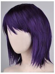 Bobbed Straight Pansy Puple Cosplay Hair Wig Made In Korea Best Quality Dark Purple Hair Wig Hairstyles Short Purple Hair