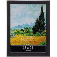 It is made of the worst quality plastic i have ever seen, and snapped in two as soon as it didn't have the cardboard to brace it. Black Matte Smooth Wood Wall Frame 18 X 24 Hobby Lobby 98780