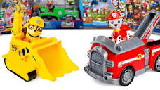Paw Patrol Unboxing Collection Review| Marshall VS Rubble with ...