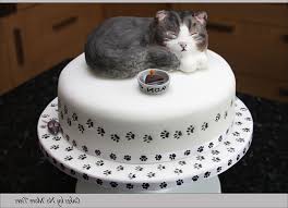 Torta infantil con diseño en plano técnica puzzle. Cat Design Birthday Cake The Cake Boutique