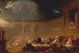 The terrified belshazzar calls for his wise men, but they are unable to read the writing. Belshazzar S Feast Wikipedia
