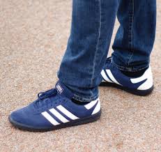 navy intack on feet on the street sneakers vintage trainers shoes mens