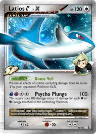 X are levelled up versions of the pokémon and so you put the card on top of the pokémon. 096 Latios L Lv X By Latios101 On Deviantart