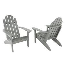 Highwood The Adirondack Collection Set Of 2 Coastal Teak Plastic Stationary Adirondack Chair S With Slat Seat Lowes Com In 2020 Adirondack Chair Highwood Adirondack