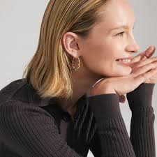 Larisa Recycled Earrings Gold Pilgrim