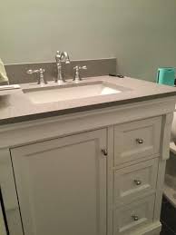 Subtle sophistication defines our manor grove collection bath. Home Decorators Collection 37 In W X 22 In D Engineered Quartz Vanity Top In Sterling Grey With White Single Trough Sink 37112 The Home Depot Quartz Vanity Tops Vanity Top Sterling Grey