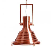 Nautical Industrial Copper Pendant Light 17 Diameter