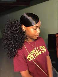 Pin By Danielle Sharp On Hair Weave Ponytail Hairstyles Sleek Ponytail Natural Hair Styles