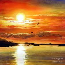 You'll need watercolor pencils and wat. Beach Sunset On Canvas Google Search Sunset Painting Lake Painting Lake Sunset Painting