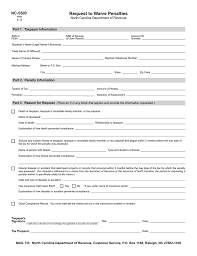 I recognize that a mistake was made by me and would rectify the problem. Request To Waive Penalties North Carolina Department Of Revenue