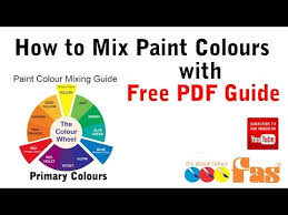 how to mix paint colours tutorial with free download pdf