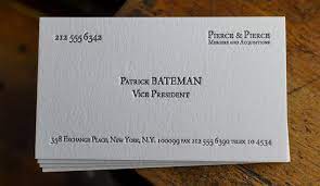 Check spelling or type a new query. The Patrick Bateman Pictured On 220 Stock Printing Business Cards Custom Business Cards Visiting Cards