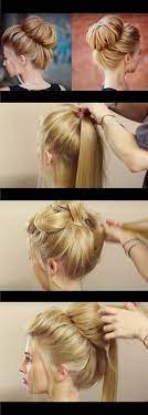 Quick And Easy Hairstyles For Straight Hair Chic Textured Bun Updo For Prom We Hair And Beauty Medium Length Hair Styles Medium Hair Styles Braids For Medium Length Hair