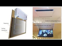 Maybe you would like to learn more about one of these? Gz Kinbay Motorized Flip Down Hidden Ceiling Tv Lifts Remote Control Tv Ceiling Mount Youtube