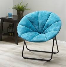 Mainstays Folding Plush Saucer Chair Multiple Colors Walmart Com In 2020 Saucer Chairs Chair Folding Chair