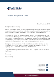 Here is a resignation letter template you can fill in with your personal details. Professional Resignation Letters Formal Samples