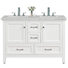 Eviva lugano 48 inch gray modern bathroom vanity with white integrated acrylic top. Eviva Britney 48 Inch Double Sink Transitional White Bathroom Vanity Bathroom Vanities Modern Vanities Wholesale Vanities