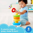 Fisher-Price Rock-a-Stack Ring Stacking Toy with Roly-Poly Base ...