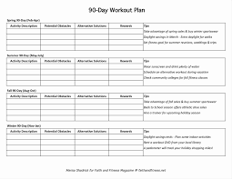 9 90 day workout plan exles pdf