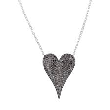 Buy a timeless diamond pendant setting online with a lowest price guaranteed, lifetime warranty & free shipping. Black Diamond Medium Heart Necklace Stephanie Gottlieb