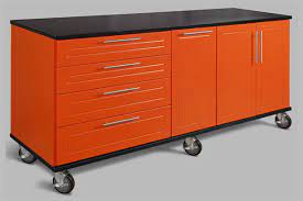 Aobabo steel storage cabinet with wheels, 73.8'' tall storage filing cabinet with door and shelves,metal rolling utility cabinet for office, home, garage, kitchen,assembly required (73.8h) $354.99. Garage Workbenches Custom Design By Redline Garagegear
