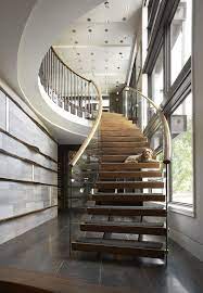 In Luxury Homes Foyers Get Functional And Fabulous Staircase Design Floating Stairs Glass Staircase