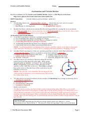 The Velocity Vector Should Be Drawn Tangent To The Circle And The Acceleration Course Hero