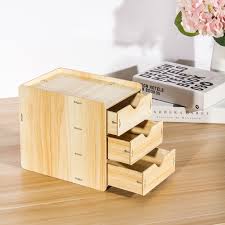 Wahres organisationstalent, mit vielen schubfächern ausgestattet, um arbeitsmaterialien schreibtisch mit glasplatte: Schulbedarf Schreibtisch Organizer Holz Schreibtischorganizer Storge Box Regal Schubladen Buro Schreibwaren Publiciudad Cl