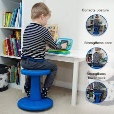 Your Kids Favorite Chair Now Available In Two Sizes 14 And 17 5 And Four Colors Blue Red Green Black Win 1 O Kids Chairs Wobble Chairs Kids Shelves