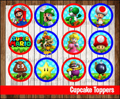 I hope you give these super mario themed cupcakes a go, you may double in size literally if you eat too. 9 Printable Super Mario Cupcakes Photo Mario Brothers Cupcake Toppers Printables Super Mario Cupcake Toppers Printable And Super Mario Cupcake Toppers Printable Free Snackncake