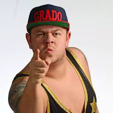 Grado: I ran straight from the wrestling ring and drove in my leotard so I  didn't miss my maw's 60th birthday