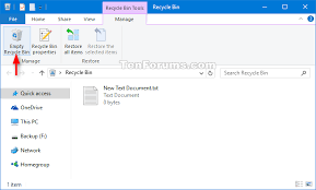 Select personalization > themes > desktop icon settings. Empty Recycle Bin In Windows 10 Tutorials