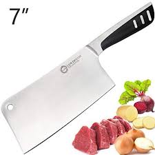 Lux Decor Kitchen 7 Inch Stainless Steel Meat Vegetable Cleaver Chef Knives Butcher Knife Chopper Knife Chinese Cle In 2020 Butcher Knife Ontario Knife Knife