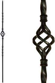 Shop stair balusters & accessories and a variety of building supplies products online at lowes.com. Buy Wrought Iron Balusters Box Of 10 Stair Parts Single Basket Stair Metal Balusters Hollow 1 2 Single Basket Square Iron Spindles Real Satin Black Not Matte Online In Turkey B07sf6p2fz