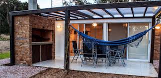 barbacoa moderna techo de patio parrillero