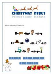 Then look for the answer to see if you got it right! Christmas Rebus Esl Worksheet By Carolla