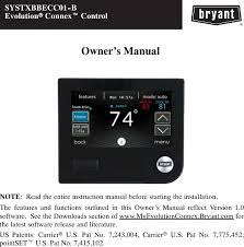 Bryant offers a range of thermostats and controls for managing your heating and cooling system. Bbecc01b Bryant Evolution Connex Control User Manual Omsystxccitc 01 Omsystxbbecc 01 United Technologies Electronic Controls