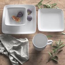 Casual dinnerware dinnerware sets black centerpieces dinner party menu dinner ware paint your own pottery painted pottery everyday dishes italian pottery. Farmhouse Rustic Cream Dinnerware Sets Place Settings Birch Lane