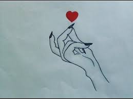 How To Draw A Beautiful Girl Hand Holding Love Icon Easy Drawing Farjana Drawing Academy Youtube Easy Drawings Girls Hand Drawings