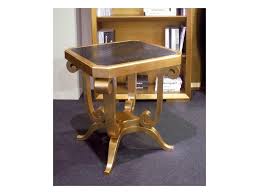 Its 24 1/2 wide, 48 1/2 long, 15 1/2 tall. Wooden Coffee Table Eco Leather Top For Lobby Idfdesign