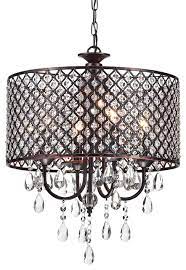 Contemporary bronze chandeliers 729 results. Marya 4 Light Oil Rubbed Bronze Round Beaded Drum Chandelier Crystals Glam Traditional Chandeliers By Edvivi Llc Houzz