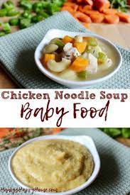 Chicken Noodle Soup Baby Food Hanky S Happy Home Recipe Baby Food Recipes Pureed Food Recipes Healthy Baby Food