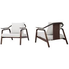 Pair Of Contemporary Lounge Chairs In Leather And Brass Detailing In 2020 Contemporary Lounge Chair Contemporary Armchair Chair