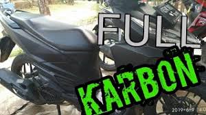 Komparasi yamaha freego vs honda vario 125, skutik. Modifikasi Vario 125 Full Skotlet Hitam Karbon 3d Youtube