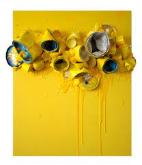 Meridiem Nublado Serie Consumibles 2014 Pintura Arte Materia Pictorica Color Drop Earrings Jewelry