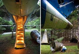 Colossal Recycled House Boeing 727 House In The Woods