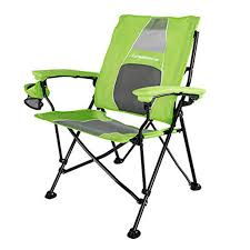 The best heavy duty camping chair must be made with a strong steel frame and heavy duty fabric so that it can endure the weight and vigorous use for a number of years. Strongback Elite Folding Camping Lawn Lounge Chair Heavy Duty Camp Outdoor Seat With Lumbar Support And Portable Carry Bag Lime Grey Walmart Com Walmart Com