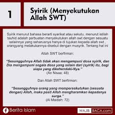 Perbuatan yang menyekutukan allah swt disebut. Facebook